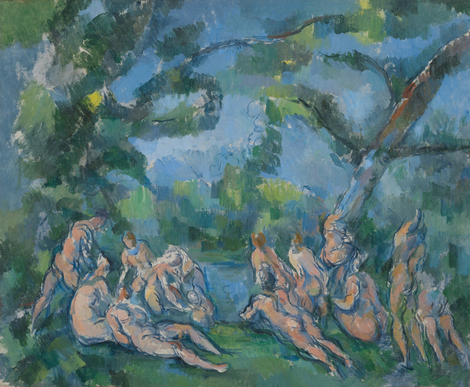 Tableau Les Baigneuses de Paul Cézanne